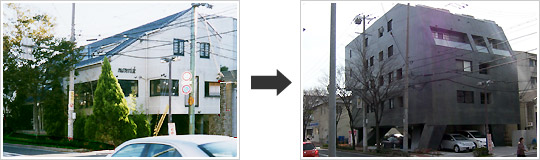 OAZO芦屋上宮川 左:バリューアップ前 右:バリューアップ後